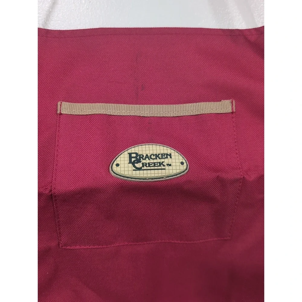 Bracken Creek Maroon Garden Apron With 3 Mesh Pockets 1 Chest Pocket